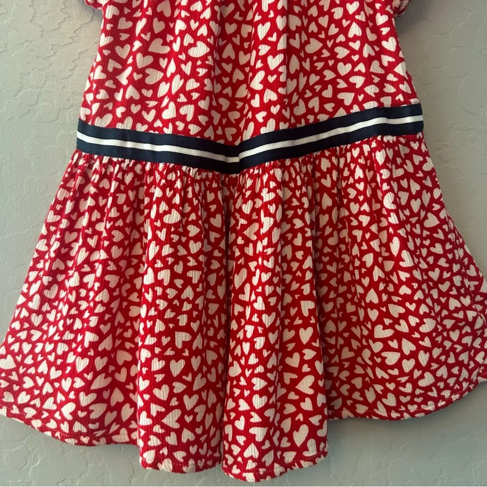 Gymboree red and white heart print valentines day dress size 4